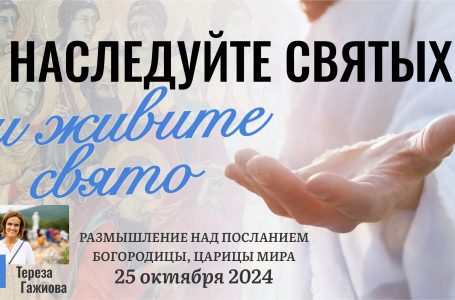 Звукозапись размышлений над посланием от 25.10.2024 (Терезия Гажиова)